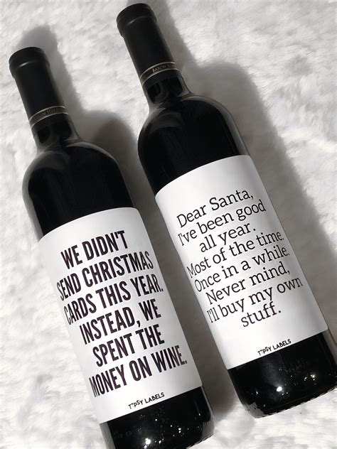 Christmas Wine Label Party Decor | Christmas wine label, Funny wine ...
