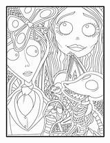 Tim Burton Coloring Page sketch template