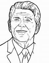 Ronald Reagan Coloring Pages sketch template