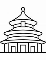 Temple Of Heaven In Beijing Coloring Page  Free Printable sketch template