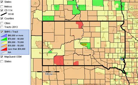 South Dakota Districts Map