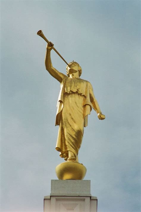 Angel Moroni statues, atop LDS temples throughout the world, have different fashions & designs ...