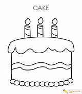 Birthday Cake Coloring Book Pages sketch template