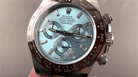 Rolex Daytona Platinum "Ice Blue" Diamond Hour Indices 116506 Rolex ...