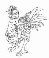 Chocobo  Lineart Ask To Colour RevalJester Illustrations ART Street sketch template