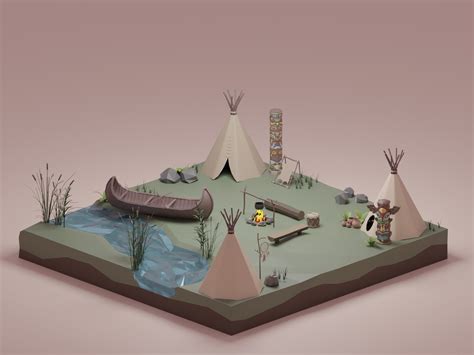 3D asset Native American village | CGTrader