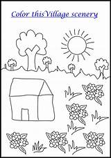 Scenery Coloring Pages For Kids  Here Presented 62 Drawing sketch template