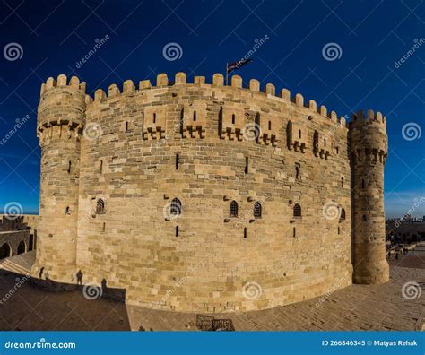 Citadel of Qaitbay (Fort of Qaitbey) in Alexandria, Egy Stock Image ...