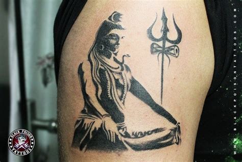 Calm Lord Shiva Tattoo - Black Poison Tattoos