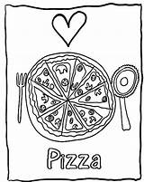 Printable Pizza Coloring Pages sketch template