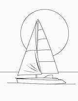 Sailboat Coloring Page  Coloring Home sketch template