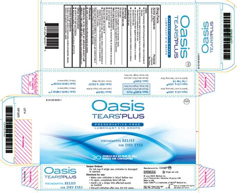 Oasis Tears® Plus Preservative-Free Lubricant Eye Drops