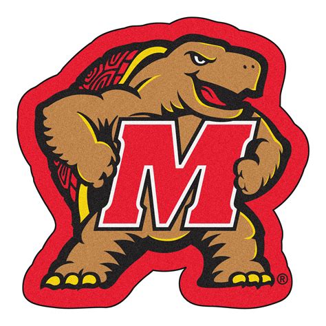 30" x 30" Red & Brown NCAA University of Maryland Terps Mascot Mat ...