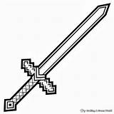 Minecraft Sword Coloring Pages  Free & Printable sketch template