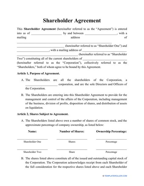 shareholders agreement template south africa - nicholas-jones