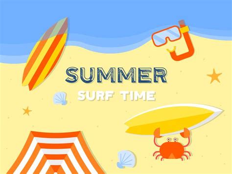 Summer vacation, Summer beach poster vector illustration 599060 Vector ...