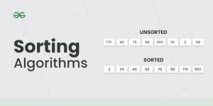 Sorting Algorithms - GeeksforGeeks