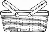 Empty Basket Coloring Page  Coloring Home sketch template