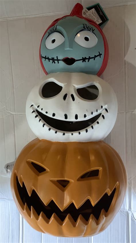 Buy NIGHTMARE BEFORE CHRISTMAS Pumpkin Stack Halloween Light-up Jack Sally Blow Mold Online at ...