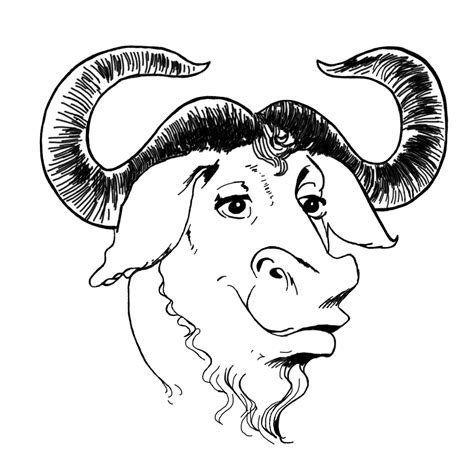 Tête de GNU, d'Etienne Stuvasa - Projet GNU - Free Software Foundation