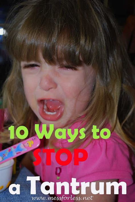 10 Ways to Stop a Tantrum - Mess for Less