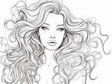 Feminine Elegance Coloring Page  sketch template