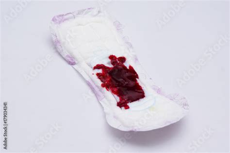 Menstrual Blood On Sanitary Pad Stock Photo | Adobe Stock