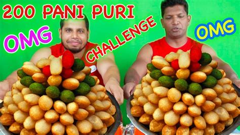 REAL 200 PANI PURI CHALLENGE || REAL FOOD REAL CHALLENGE 😍😍 - YouTube