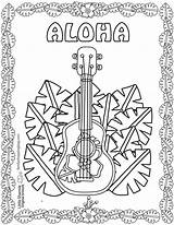 Hawaiian Luau Coloring Page sketch template