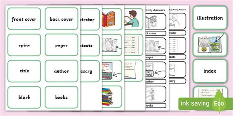 Different Parts of a Book Matching Activity (Teacher-Made)