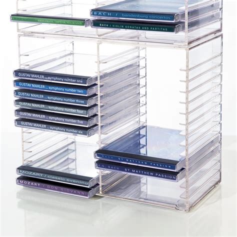 China Stackable Clear Acrylic Plastic CD Holder - Holds 30 Standard CD Jewel Cases - China CD ...