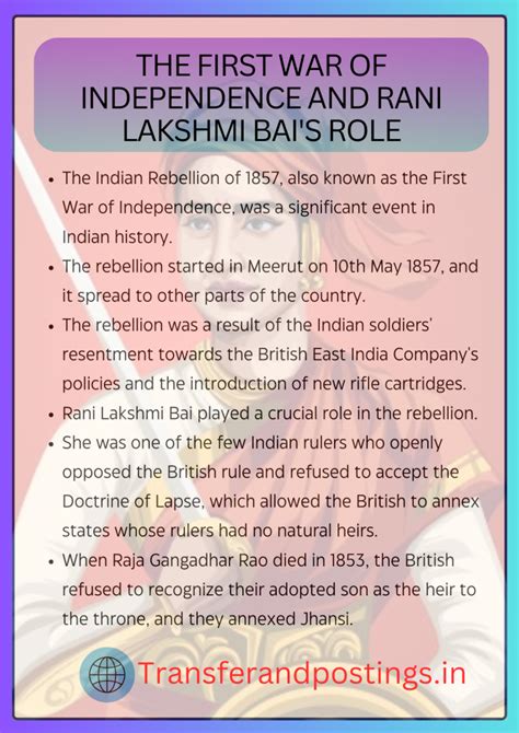 Essay On Rani Lakshmi Bai: The Warrior Queen Of Jhansi - Transfer and ...