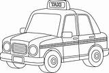 Cute Taxi Coloring Page Isolated For Kids Stock Vector  Illustration sketch template