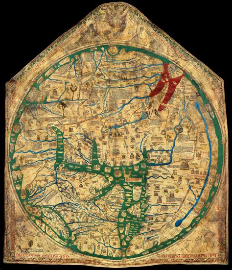 The Mappa Mundi, among the worlds oldest maps. Europe’s understanding ...