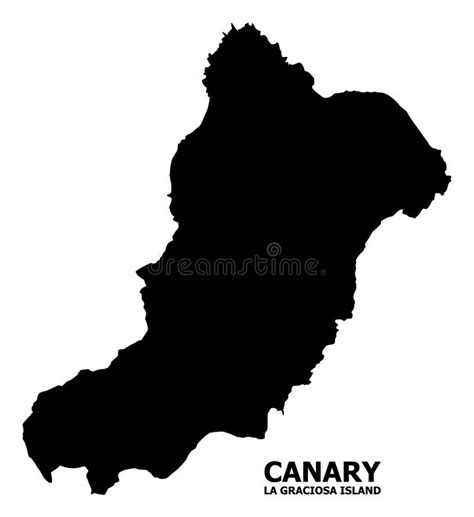 Vector Flat Map of La Graciosa Island with Name Stock Vector - Illustration of canarian ...