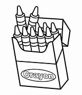 Crayon Coloring Page sketch template