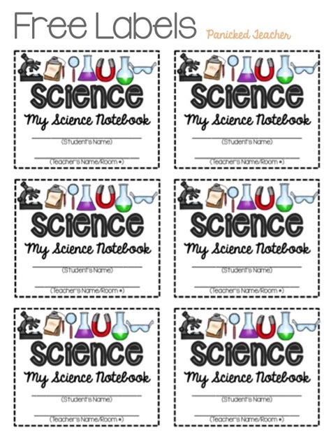 Printable Science Project Labels - Printable Word Searches