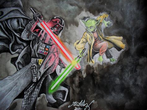 Vader Vs Yoda by Aljofar on DeviantArt