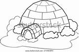Coloring Igloo Stock Vector Royalty Free 273483893  Shutterstock sketch template