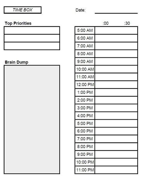 Daily Time Management Planner Template Download PDF & Excel - Etsy