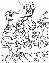 Chicken Run Coloring Pages Sitter On The Roof  Free Printable sketch template