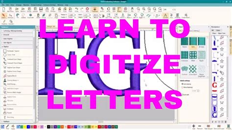 HATCH EMBROIDERY FREE TUTORIAL: Learn to digitize fonts and letters!! | Free tutorial, Lettering ...