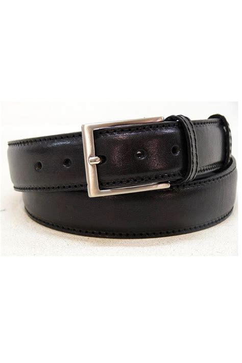 Casual black leather belt, Accessories - Belts