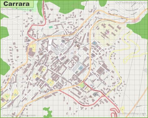 Large detailed map of Carrara