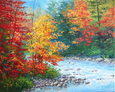 Autumn Oil Painting Landscape Wall Art Fall Wall Decor Mothers Day Gift - Etsy | Autumn painting ...