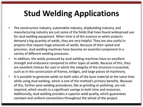 PPT - Two most significant points of stud welding PowerPoint ...