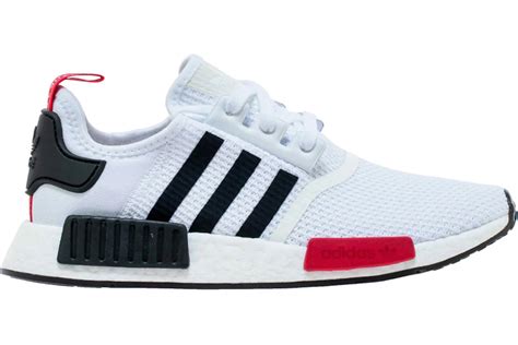 adidas NMD R1 White Black Red Men's - EG2698 - US