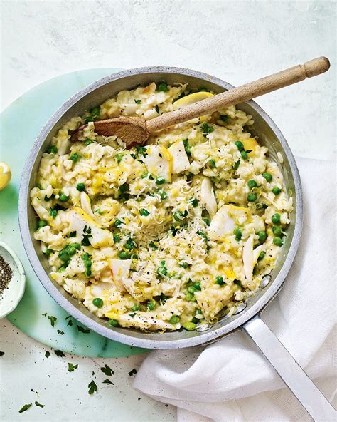 Smoked haddock and pea risotto recipe | delicious. magazine