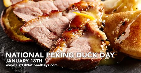 NATIONAL PEKING DUCK DAY - List Of National Days