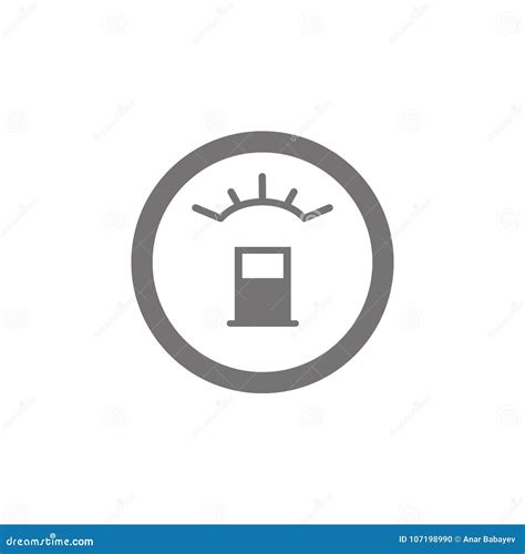 Fuel gauge icon stock vector. Illustration of meter - 107198990